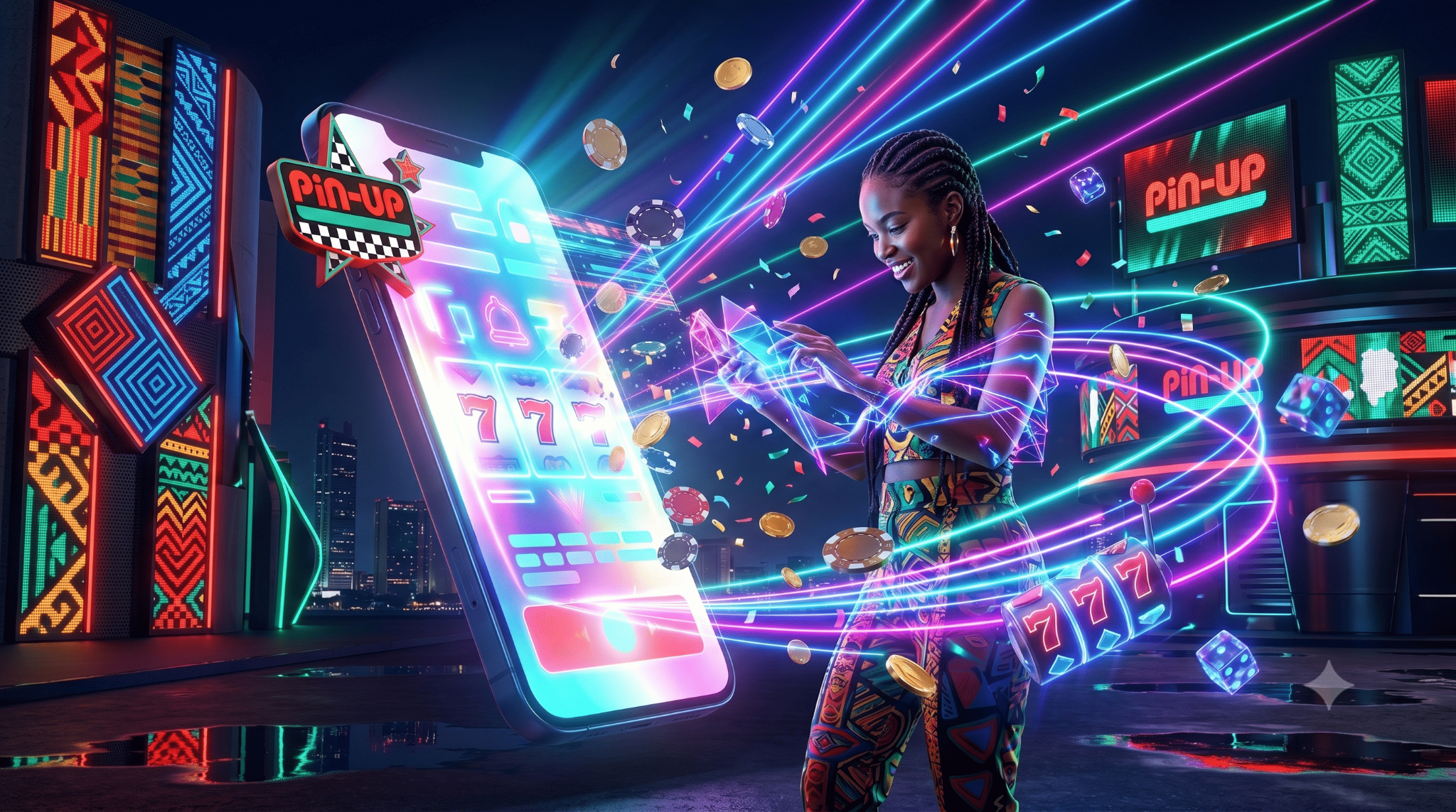 Pin-Up mobile casino interface for Nigerian players